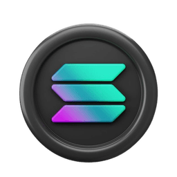 Floating Solana Coin